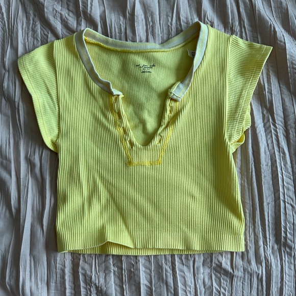 Urban Outfitters Tops - urban outfitters yellow crop top